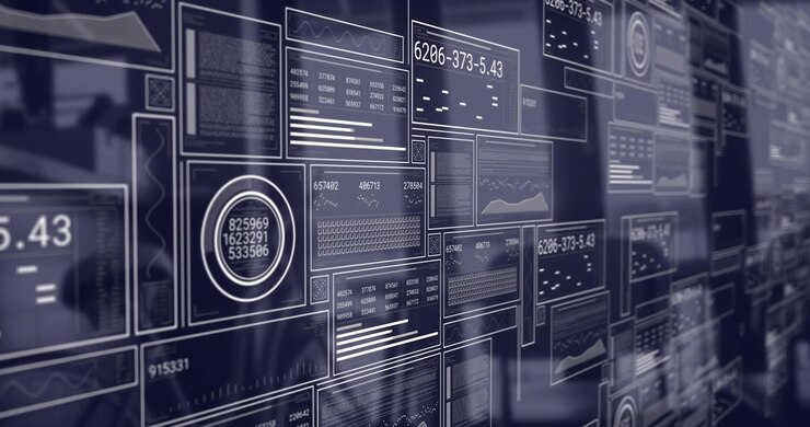 Animation of financial data processing over office