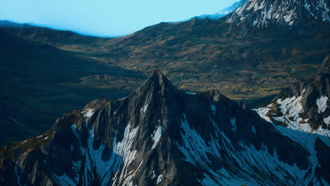 majestic mountain peak with snow