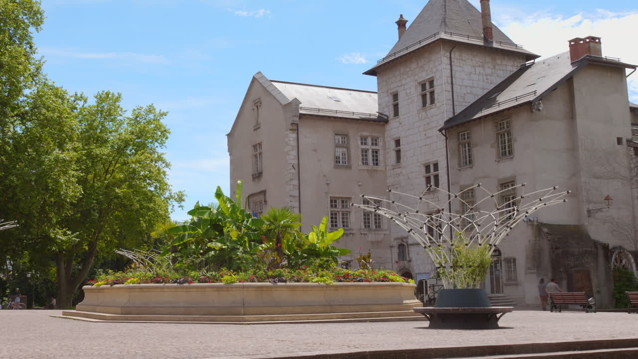 Historic Castle in a French Town Square