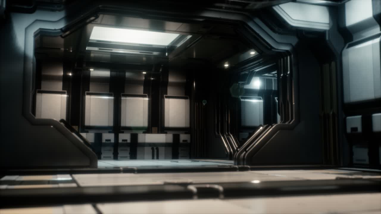 túnel de ciencia ficción o corredor de naves espaciales