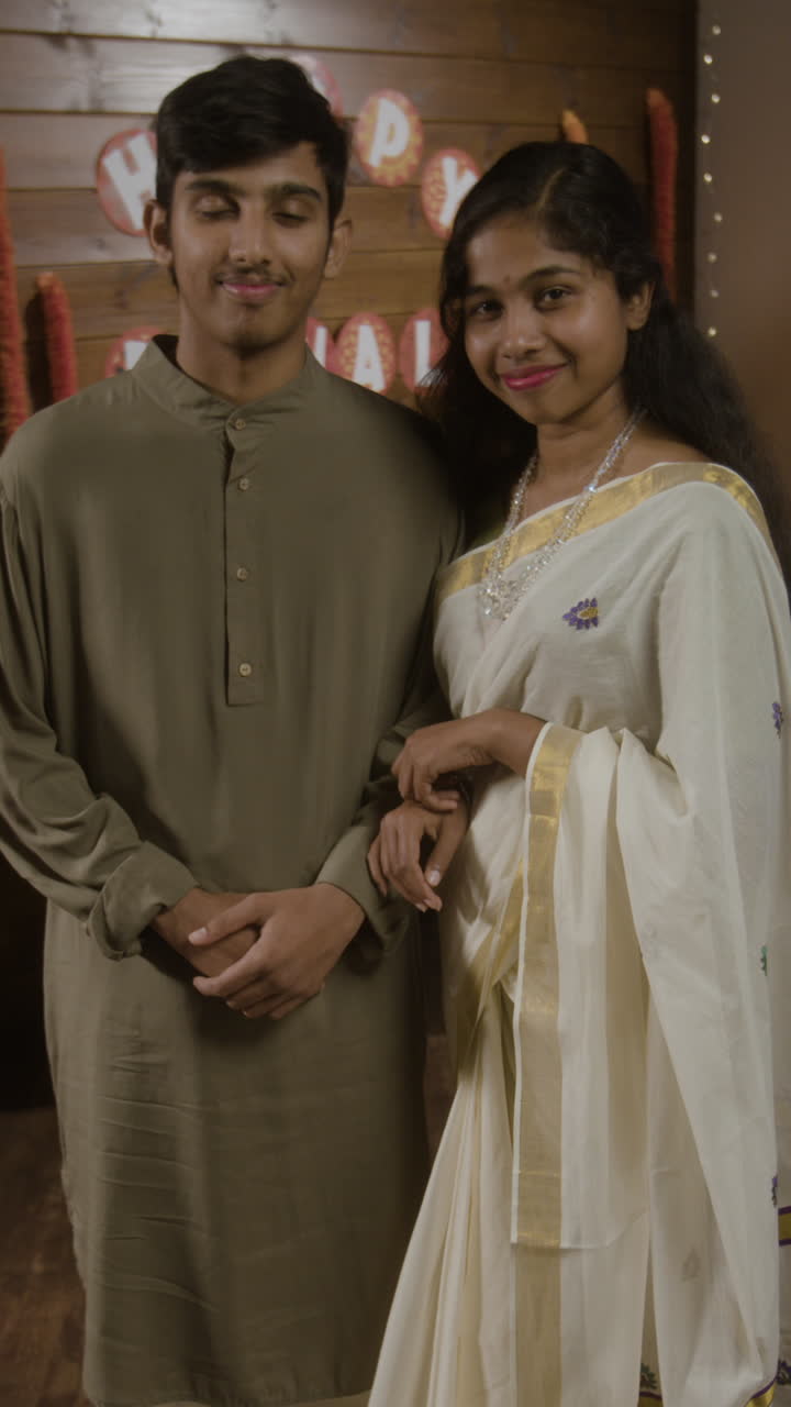 Couple in Traditional Indian Attire