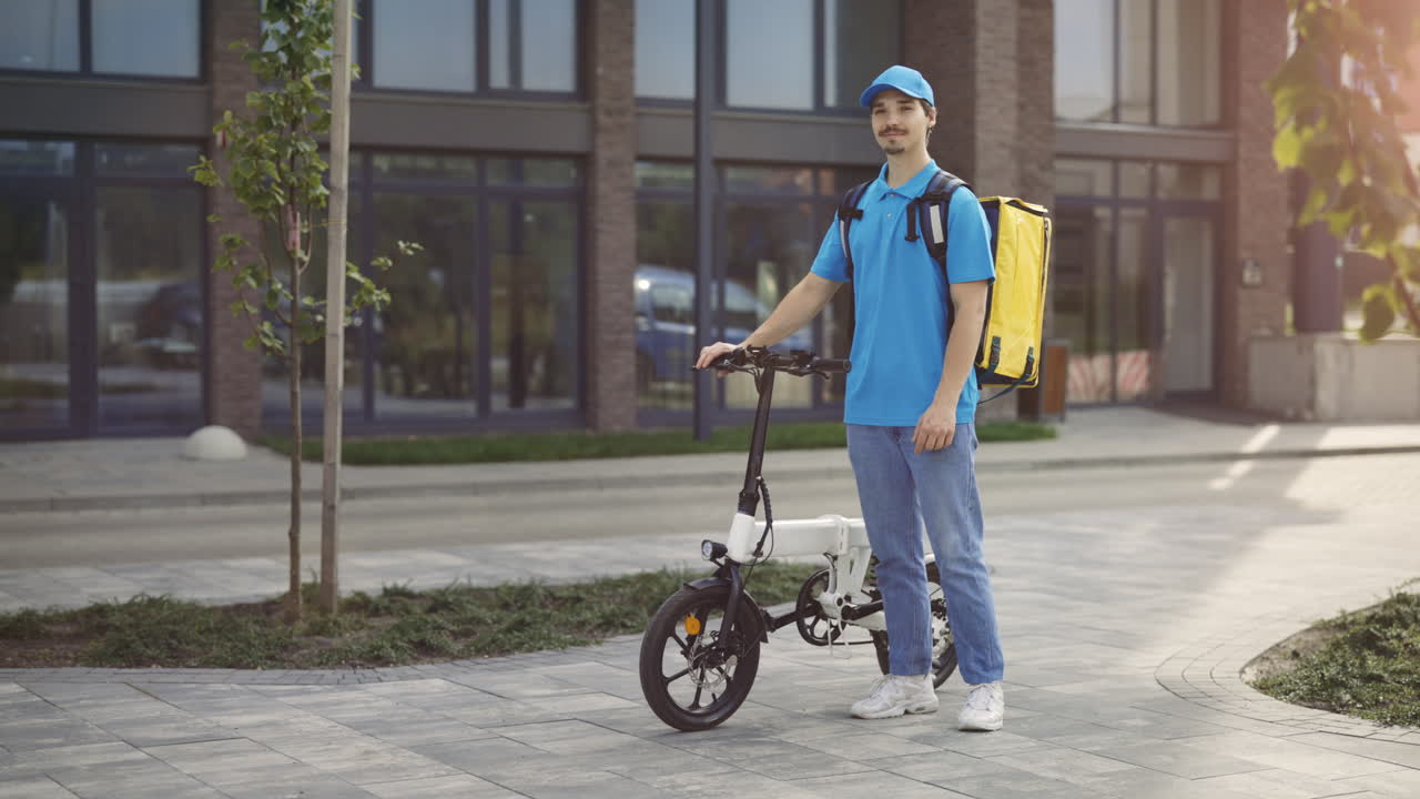 Delivery Person with E-Bike