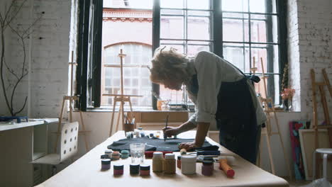 artist in an art studio