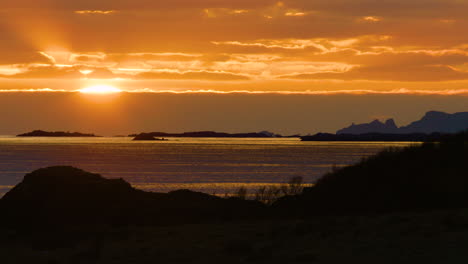 stunning cinematic wide shot of the lofoten coastline