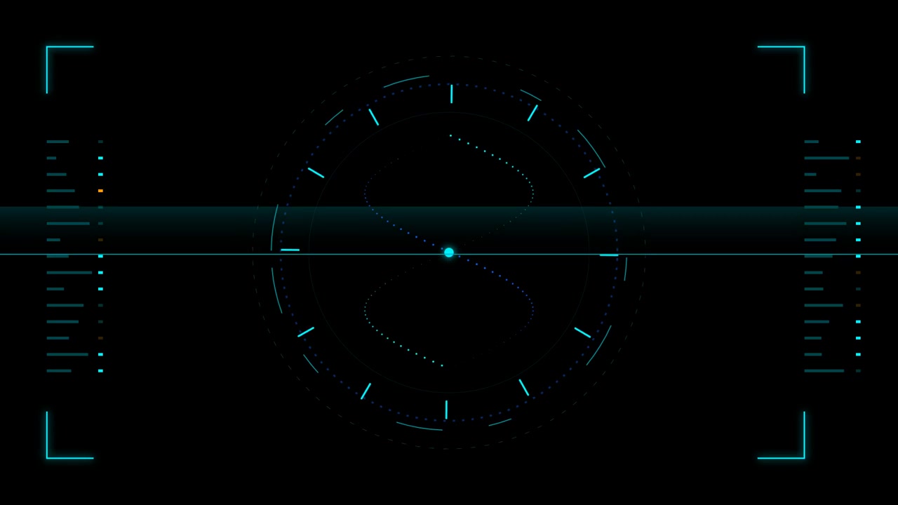 Futuristic Digital Interface with Rotating DNA Helix Animation