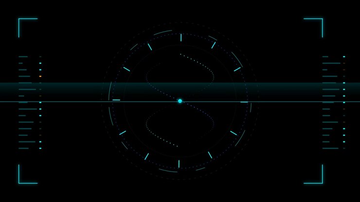 Futuristic Digital Interface with Rotating DNA Helix Animation