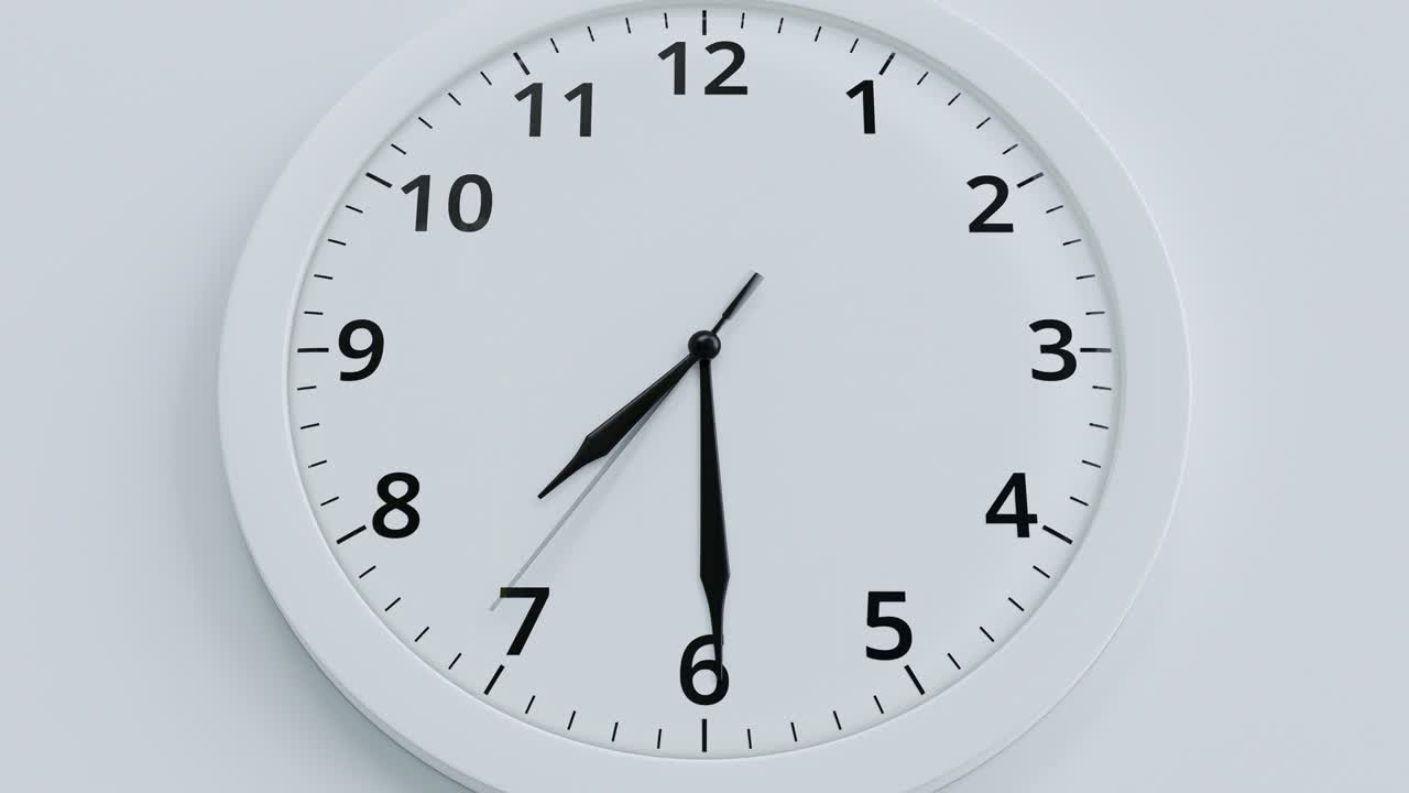 el reloj de animación de primer plano de color blanco.