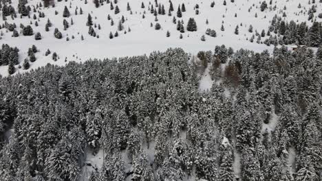 Beautiful-Snowy-Dolomite-Mountains-in-the-middle-of-the-Italian-Alps-in-Winter