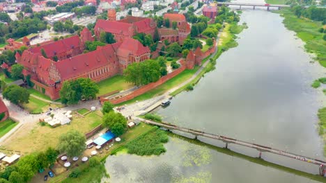 Malbork-on-the-Nogat-river-the-largest-medieval-brick-castle-from-the-bird's-eye-view