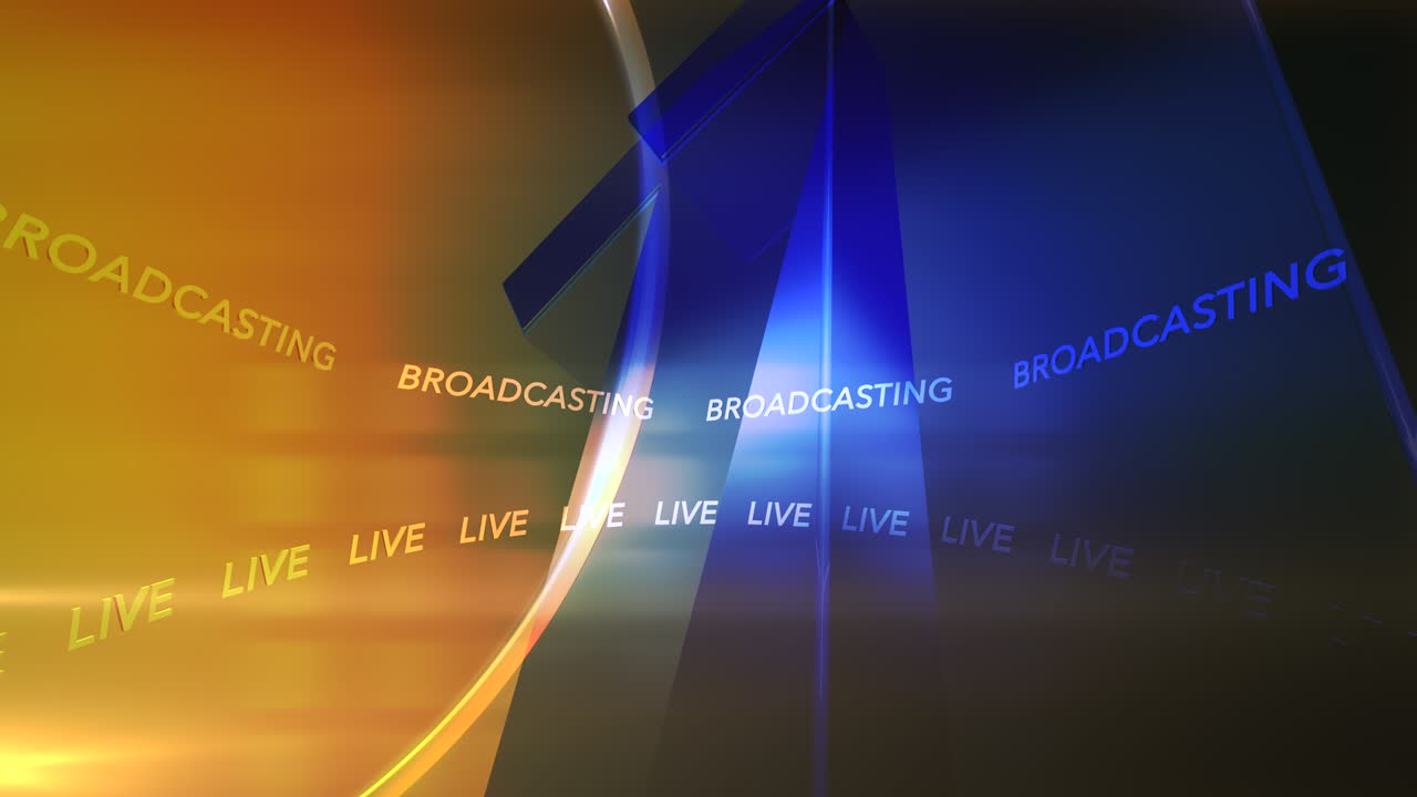 파란색과 노란색 원과 세계 지도가 있는 뉴스