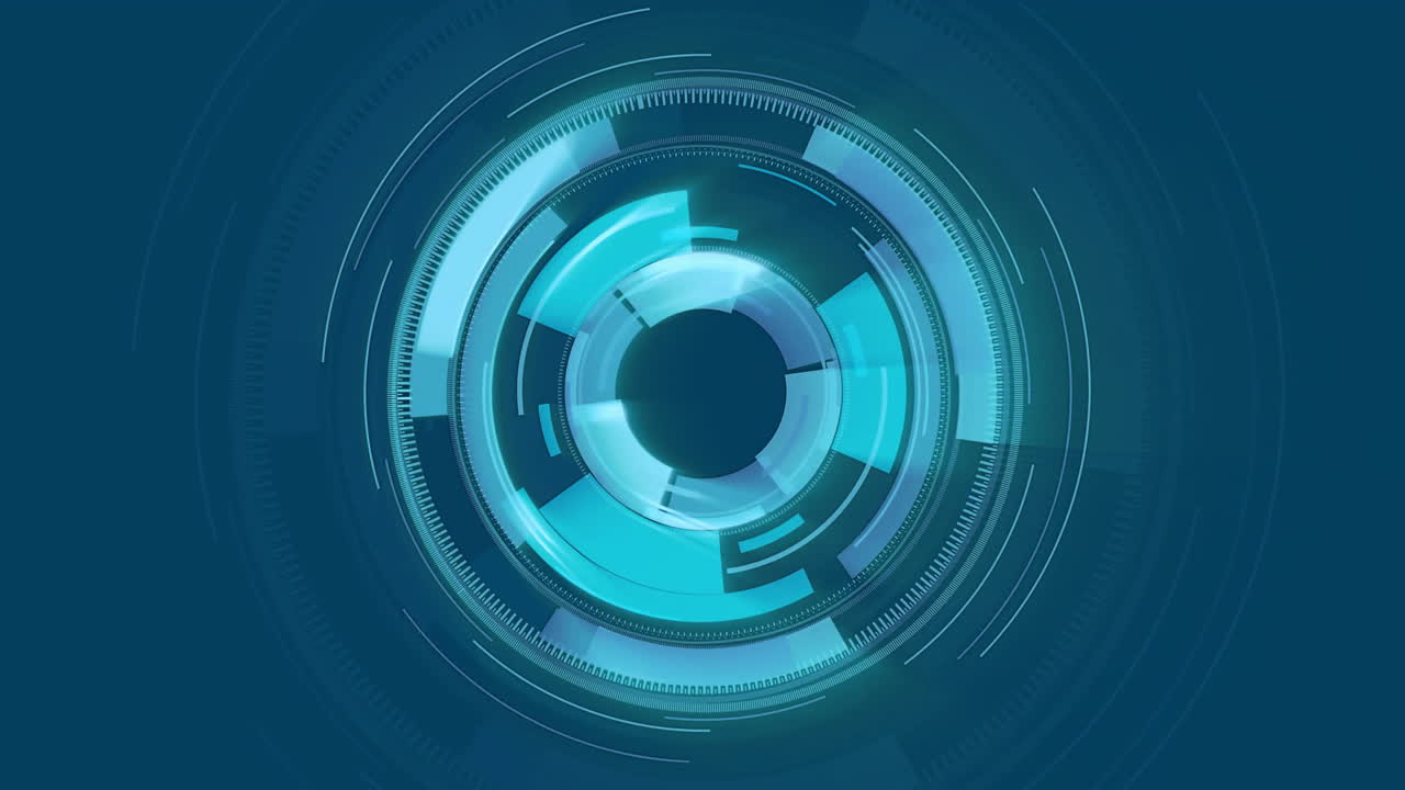 animación del escaneo del alcance sobre un fondo azul