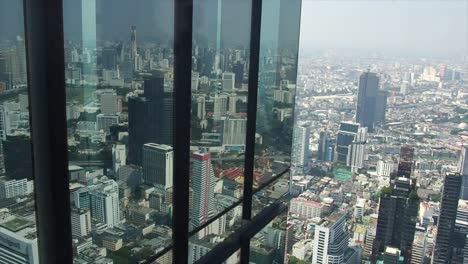 vista panorámica desde la torre sobre la ciudad en bangkok, tailandia