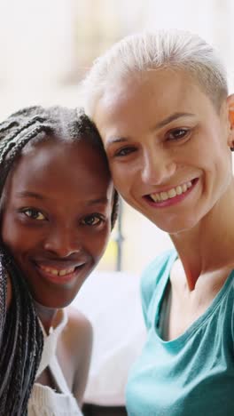 joyful connection: diverse women smiling together