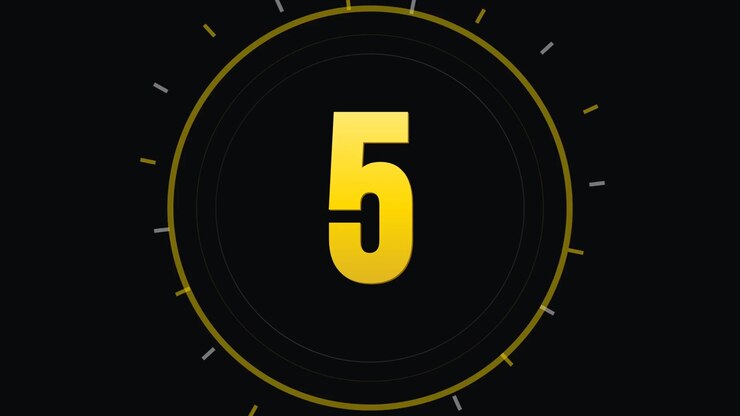 Digital Countdown Timer from Ten to Zero