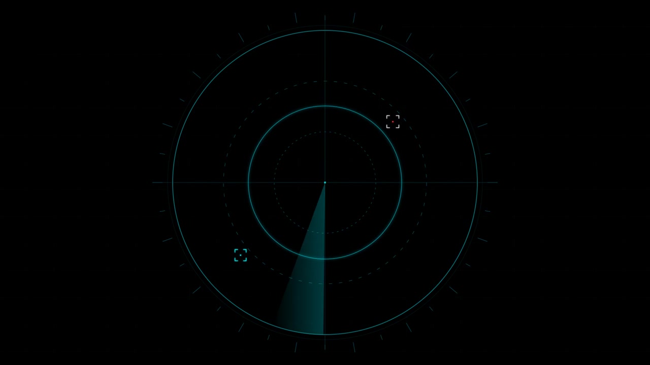 Animazione di Interfaccia di Scansione per Schermo Radar Digitale