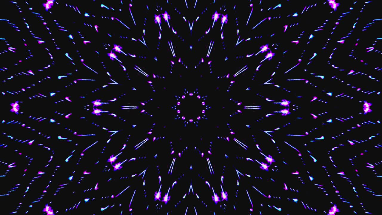 Abstract Kaleidoscope pattern with full colors. Magic mandala. 4k