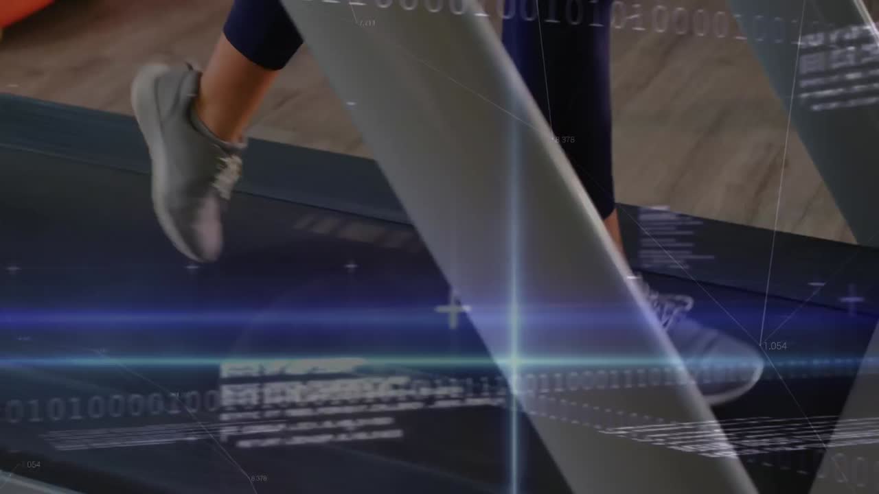 실행하는 사람에 대한 금융 데이터 처리의 애니메이션