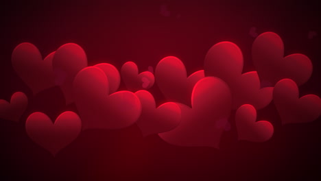 Levitation-Valentine-hearts-with-abstract-lines-on-red-gradient