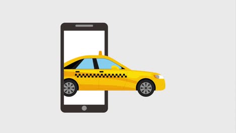 servicio público de taxi animación en línea