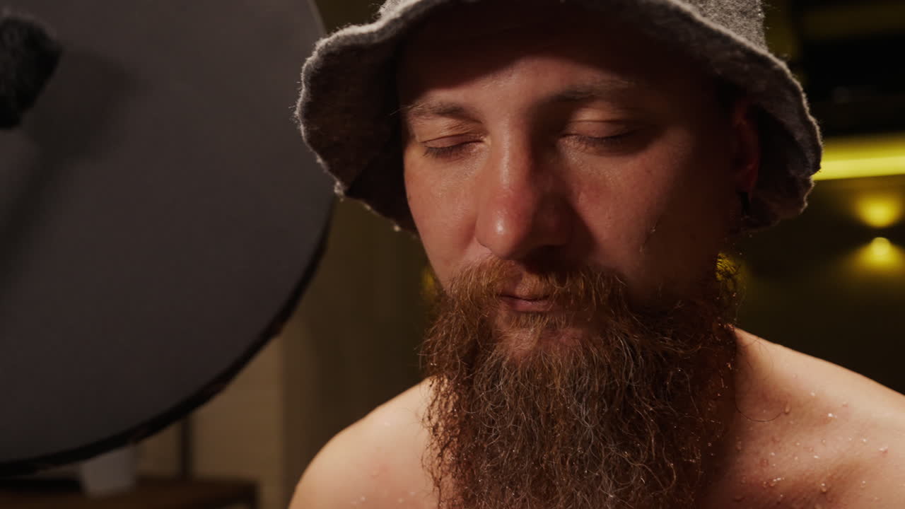Man with Beard in Studio
