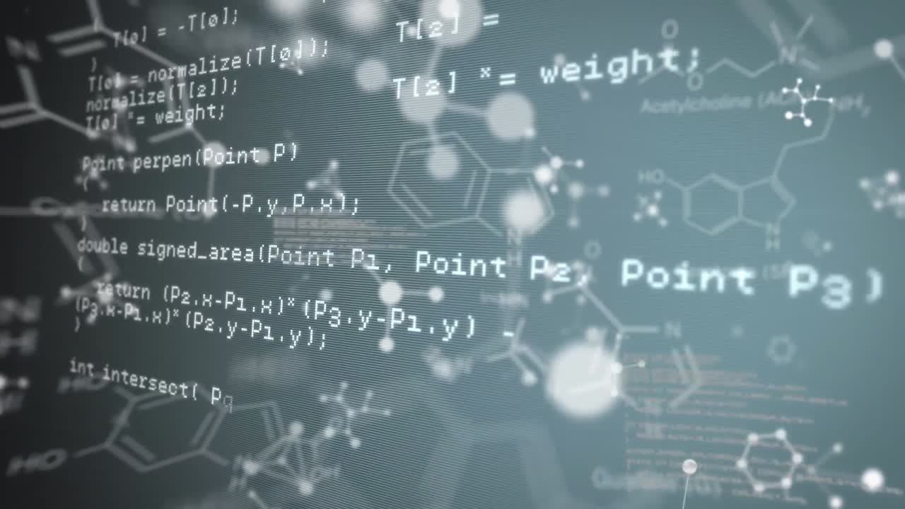 회색 배경에 있는 데이터 처리의 애니메이션