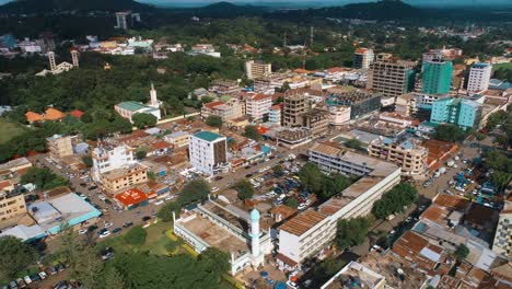 aerial view of the arusha city