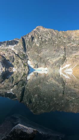 picturesque mountain lake reflection
