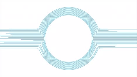 Blue white minimal round lines abstract futuristic tech motion background