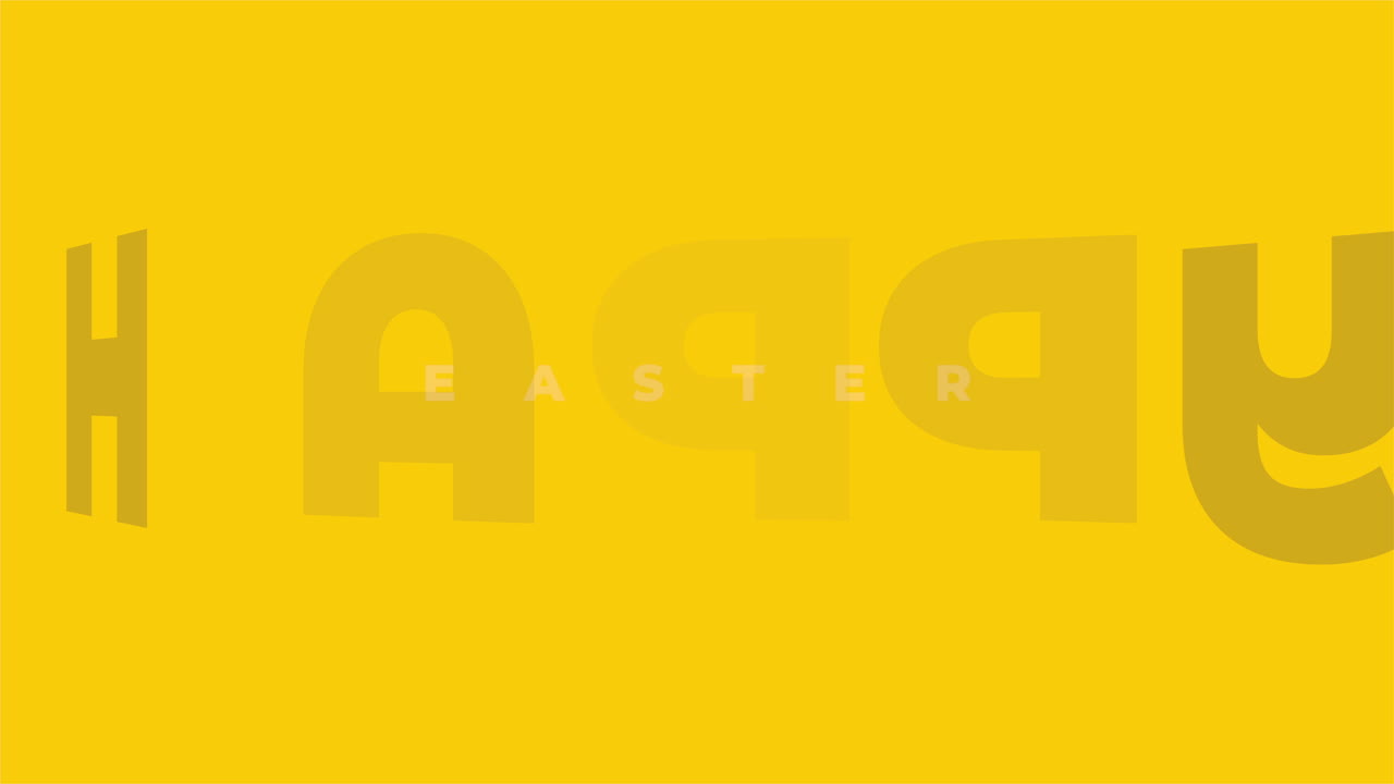 feliz pascua fondo amarillo vibrante con letras negras estilizadas