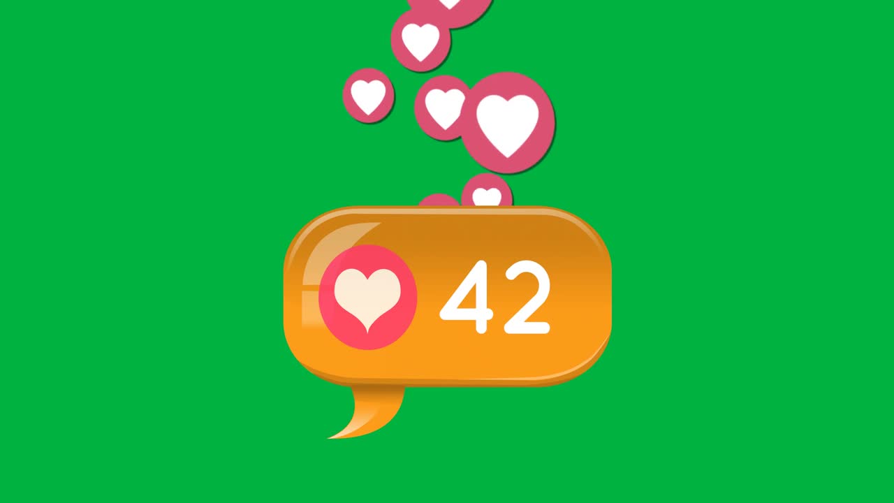Heart icon and numbers 4k