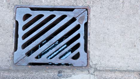 water movement observed in a street drain