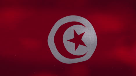 the tunisia national waving flag