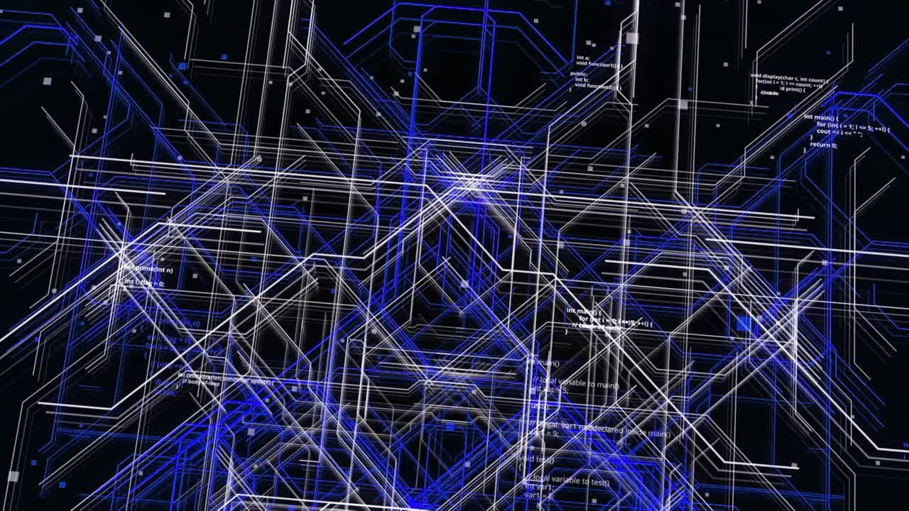 diseño abstracto de la placa de circuitos con código