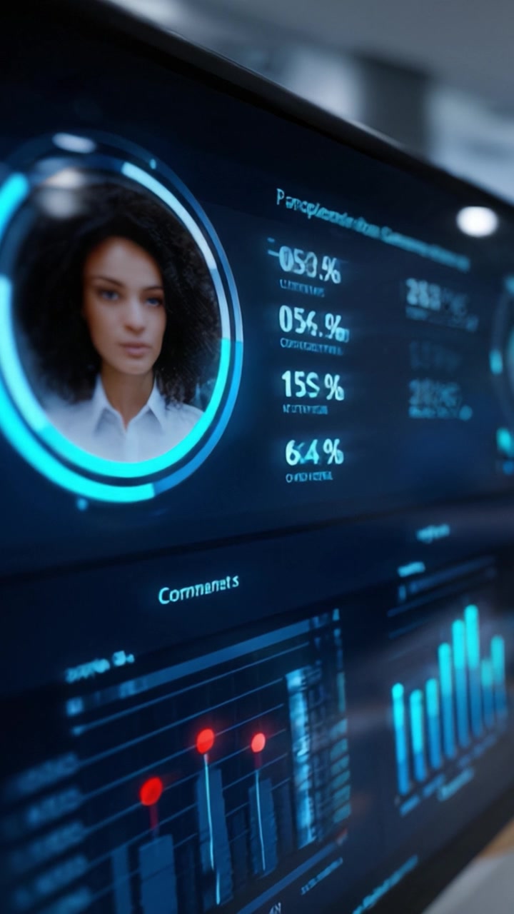 Avansert dataanalysevisning med brukermålinger og grafisk grensesnitt som viser innsikt for beslutningstaking i et moderne teknologimiljø.