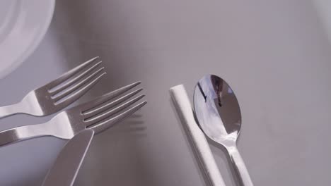 A-set-table-with-various-pieces-of-cutlery