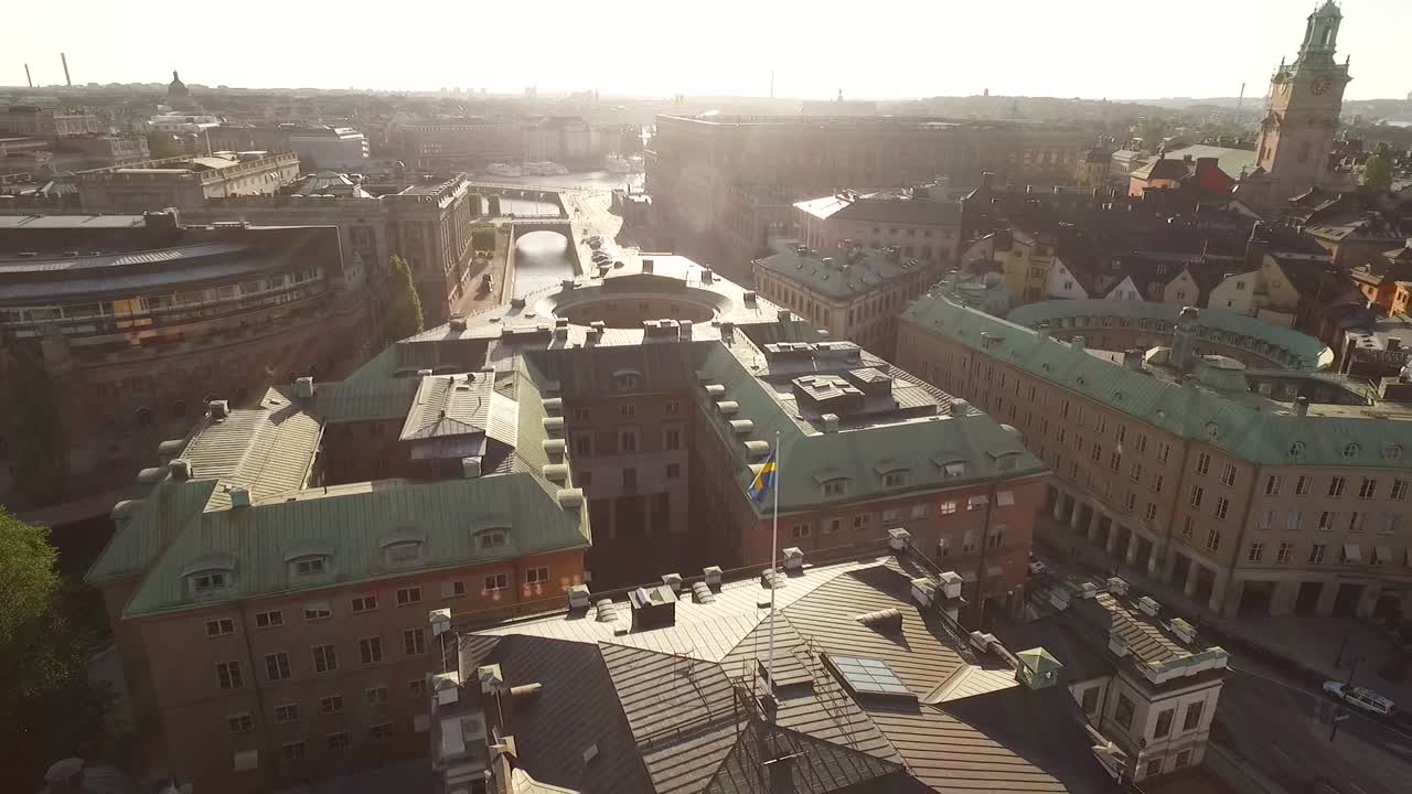 una vista aérea muestra el paisaje urbano de estocolmo suecia