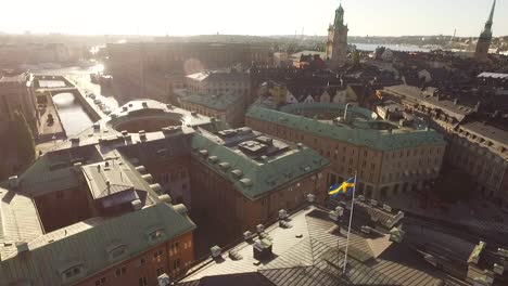 An-aerial-view-shows-the-cityscape-of-Stockholm-Sweden