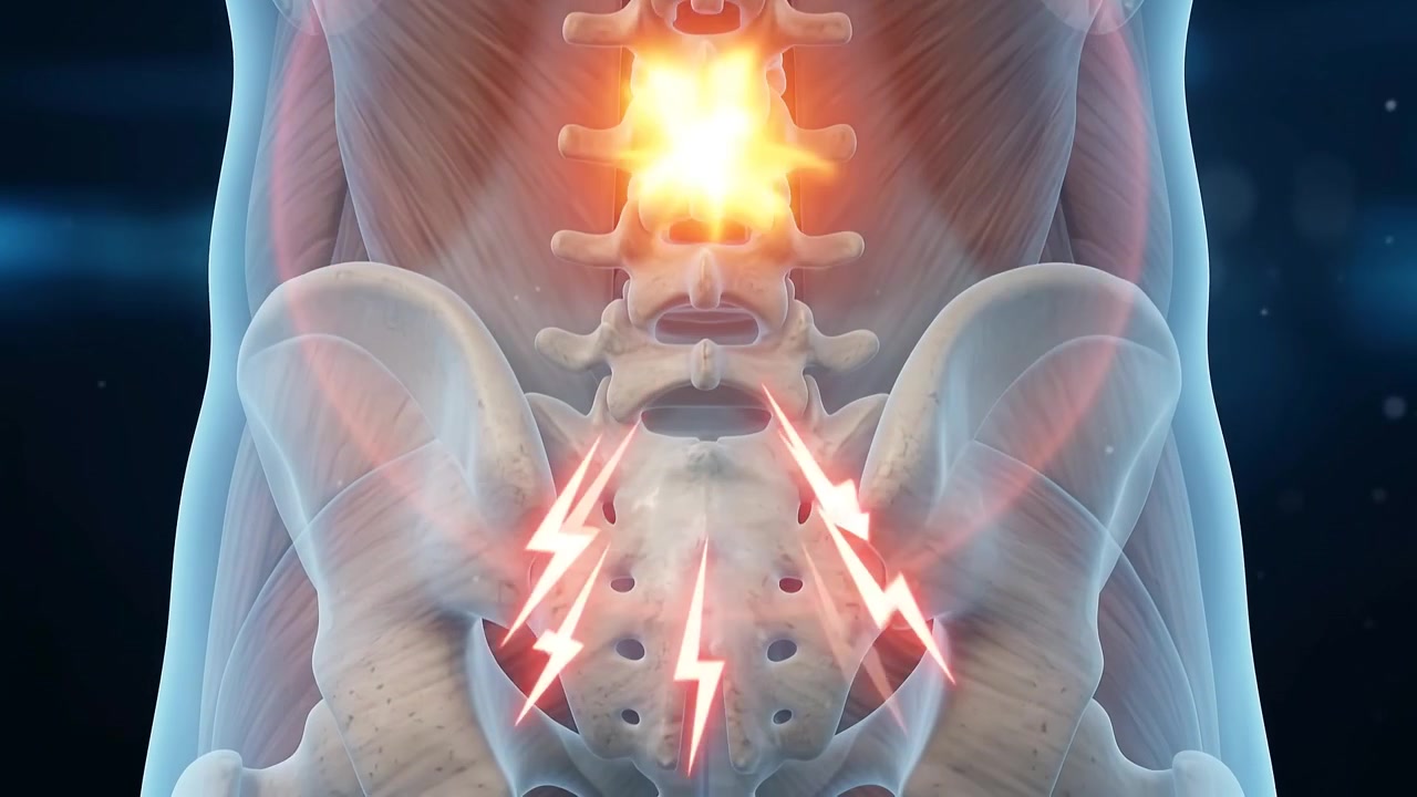 Medical Animation of Lumbar Spine Pain and Inflammation