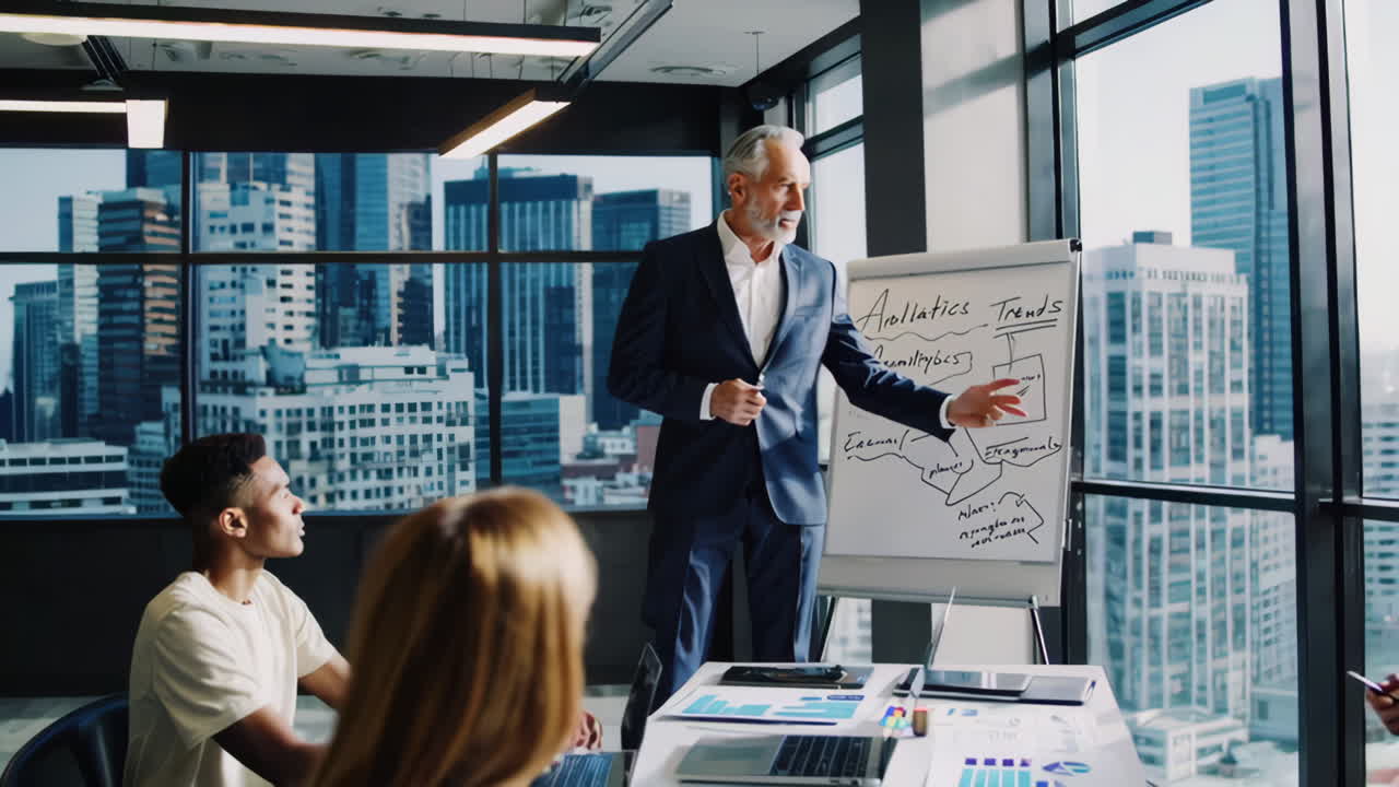 Business Presentation in Modern Office