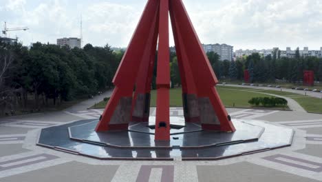 eternity memorial complex monument, chișinău, moldova, zoom out shot