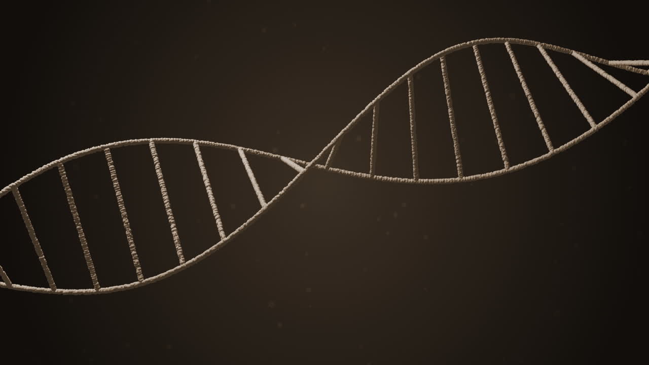 animación de la macro de la hilera de adn azul en 3d
