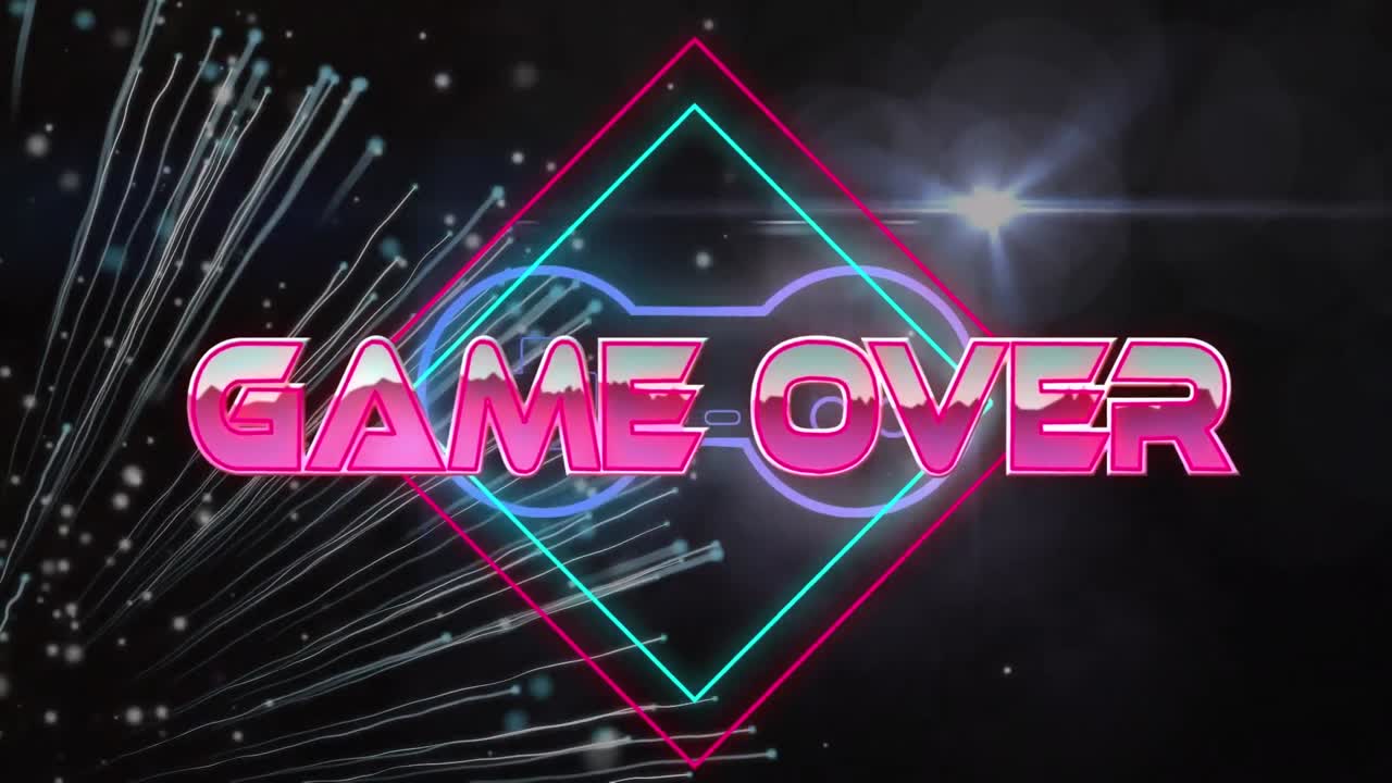 비디오 게임 컨트롤러 아이콘을 통해 텍스트를 통해 게임의 애니메이션을 라이트 트레일과 라이트 스에 대비합니다.