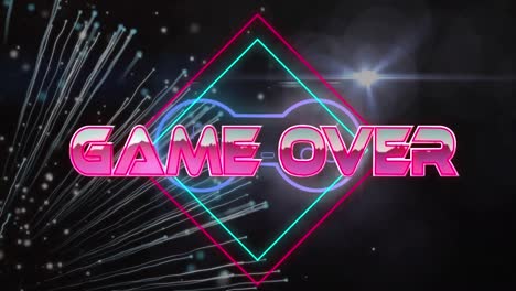 비디오 게임 컨트롤러 아이콘을 통해 텍스트를 통해 게임의 애니메이션을 라이트 트레일과 라이트 스에 대비합니다.