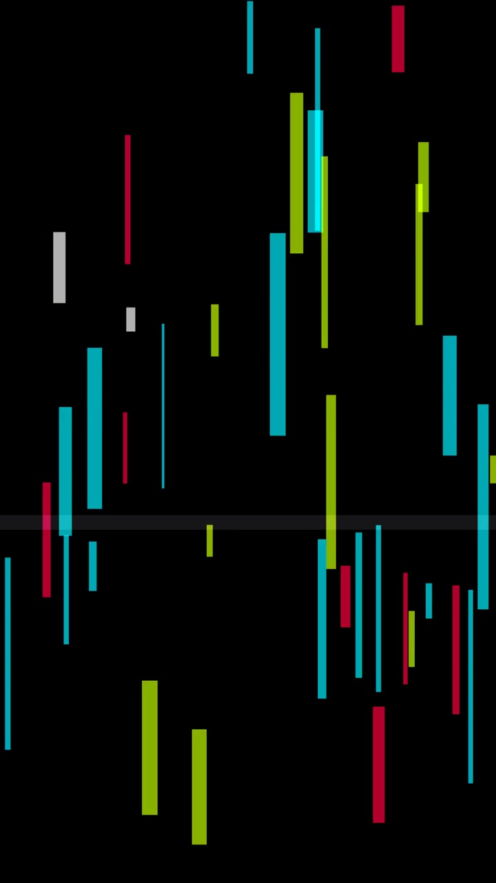 Abstract Motion Graphics with Colorful Geometric Lines and Glitch Effects