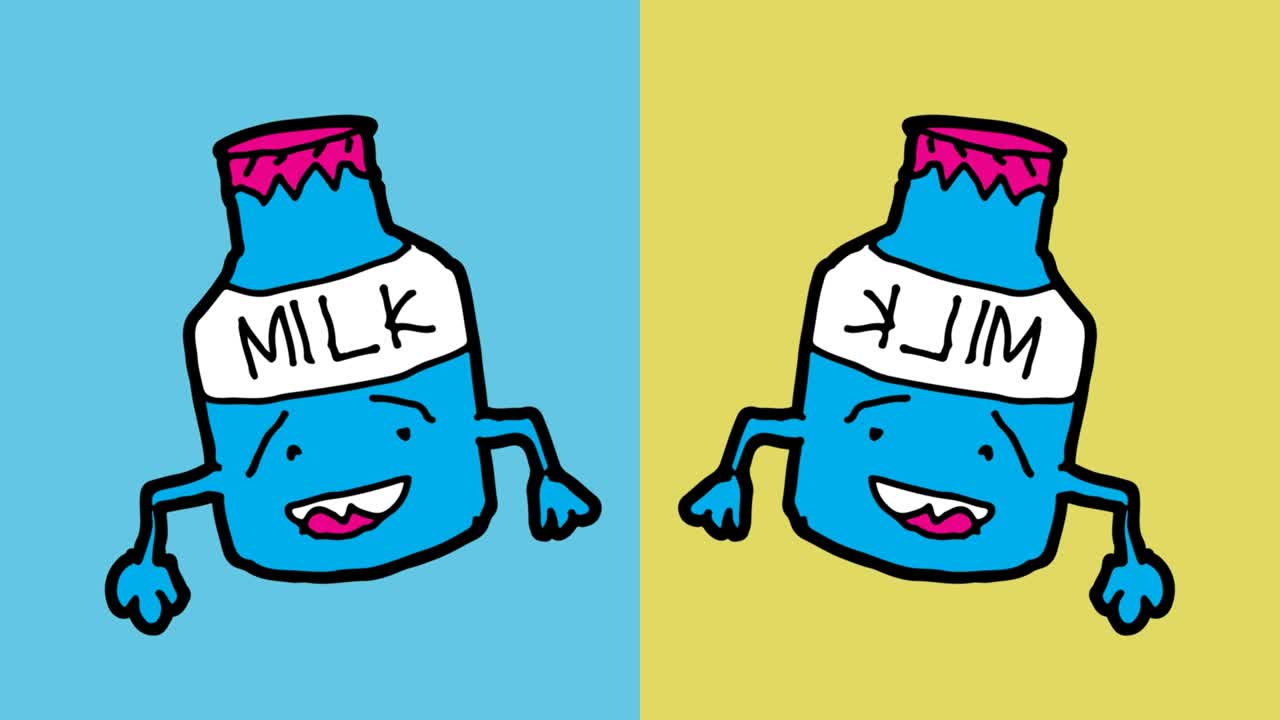 아이들이 우유 테마로 팝 아트 무결한 배경을 그리고 있습니다.