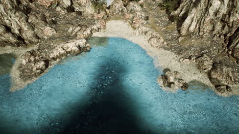 aerial-view-from-flying-drone-of-rocky-island-in-Atlantic-ocean