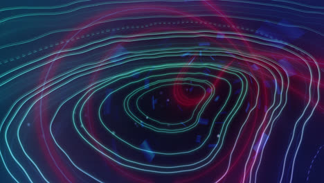 animation of shapes over digital tunnel