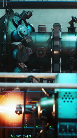máquina industrial futurista en un entorno de laboratorio