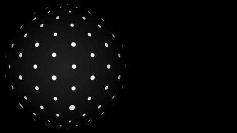 brighten dotted sphere on the black background.