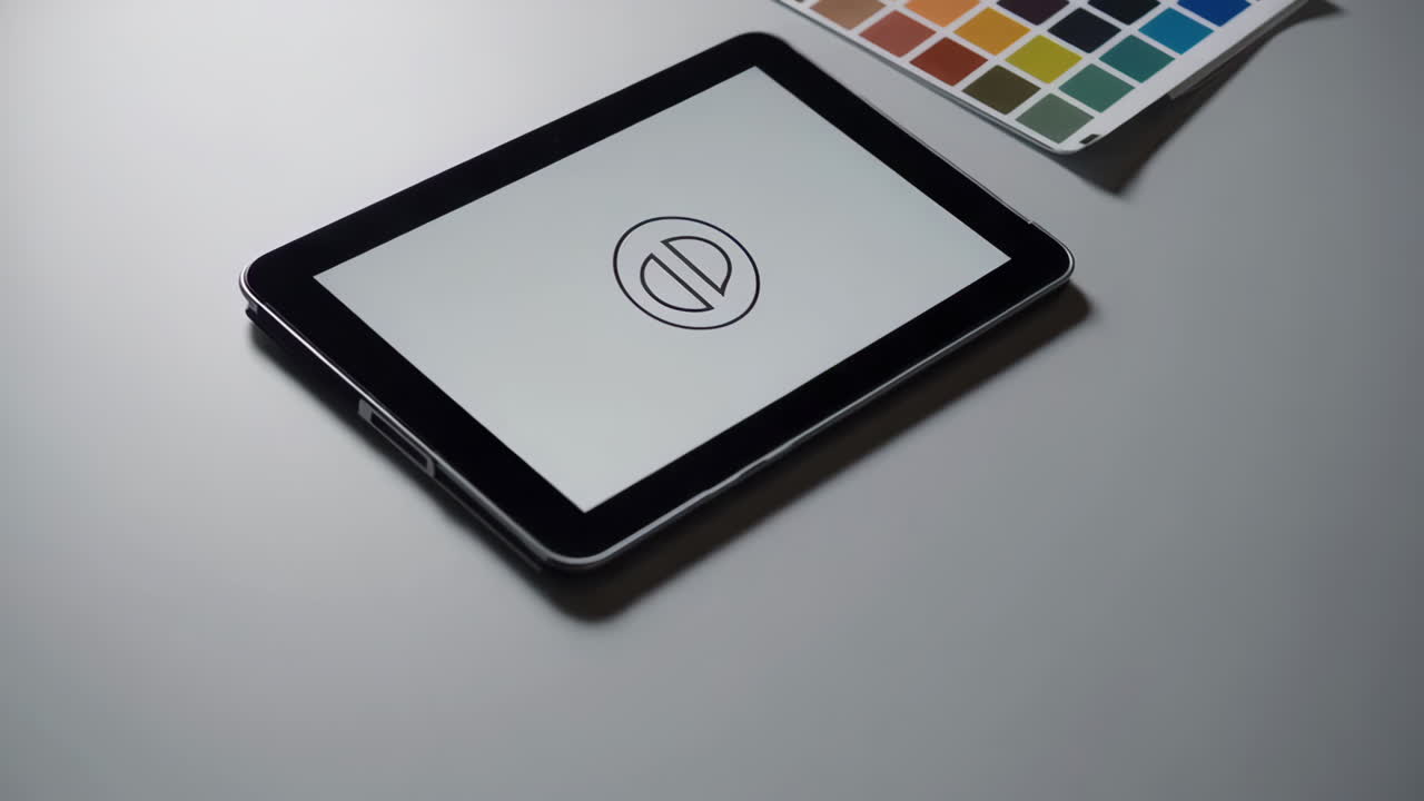 Tablet with color palette